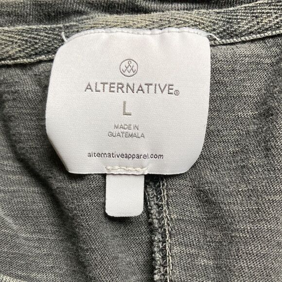 Patch Rag Slub Le Cote Gray Pocket Alternative Apparel Dress Womens Large - Picture 13 of 16